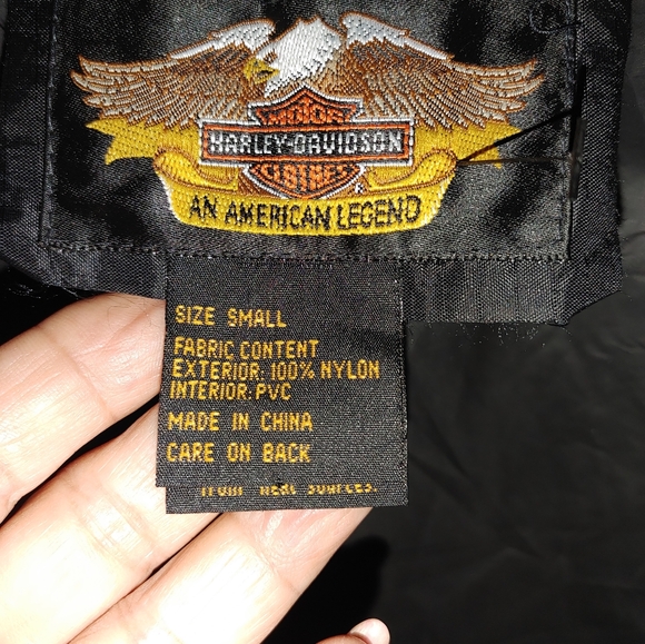 Harley-Davidson's hooded raincoat jacket Sz.S - Picture 9 of 9
